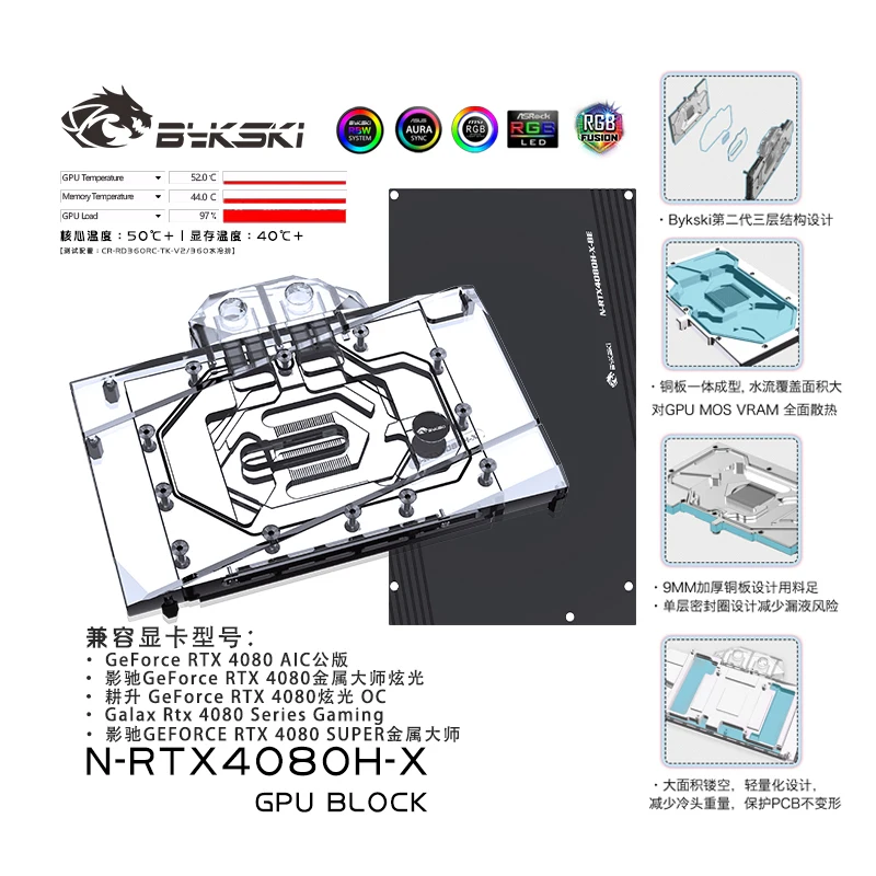 Water Block GPU Bykski per NVI - Nvidia Vga Rtx 4080 recensione e prezzo